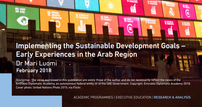 Implementing the Sustainable Development Goals - Early Experiences in the Arab Region