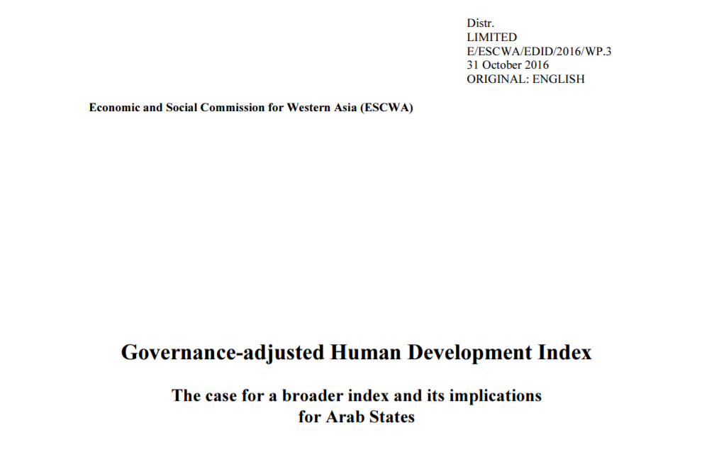 Governance-adjusted Human Development Index