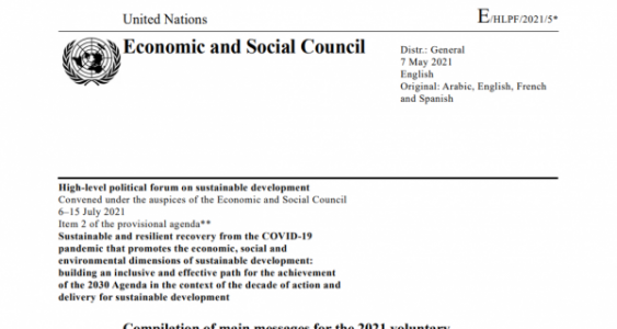 Compilation of main messages for the 2021 voluntary national reviews