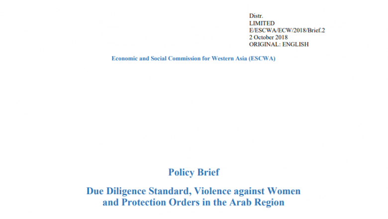 The Due Diligence Standard, Violence against Women and Protection Orders in the Arab Region