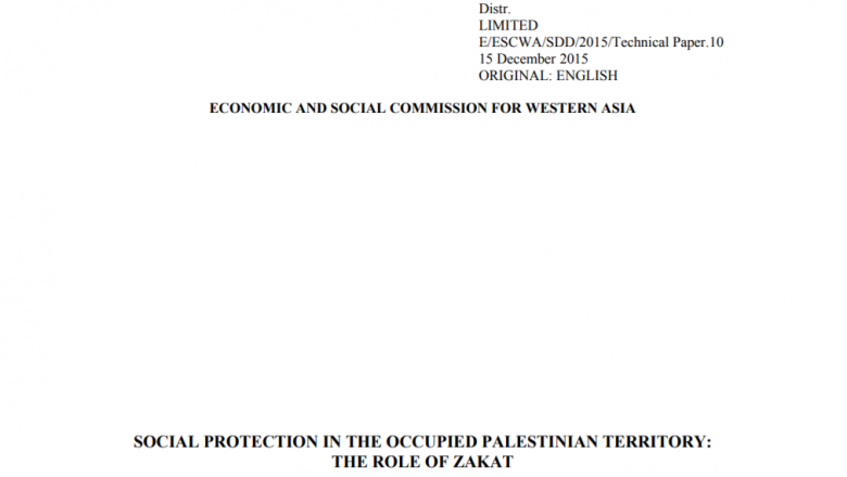 Social Protection in the Occupied Palestinian Territory: The Role of Zakat 