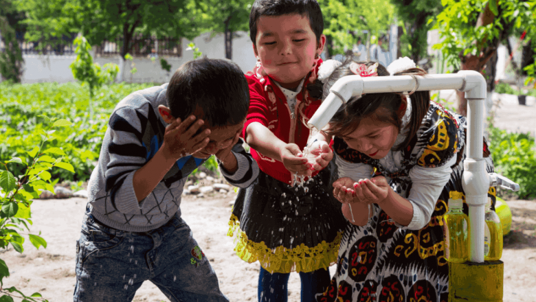 Keeping children healthy through safe water and good hygiene.