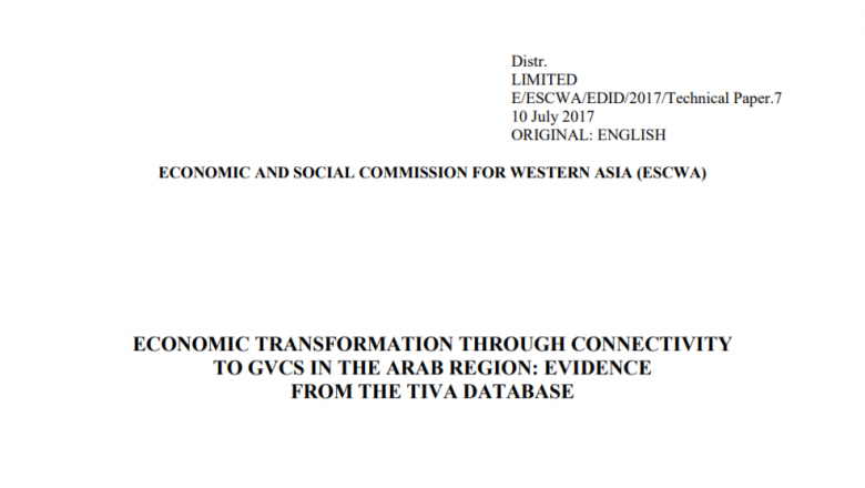 Economic transformation through connectivity to GVCs in the Arab region