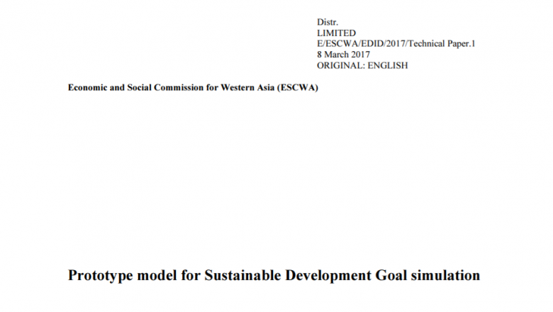 Prototype model for Sustainable Development Goal Simulation